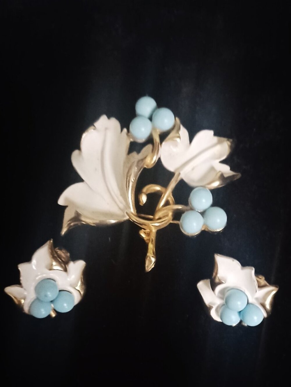 Vintage Sarah Coventry Brooch & Clip Earrings Set